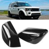 2pcs Rearview Mirror Cover Caps Glossy Black Fit for Land