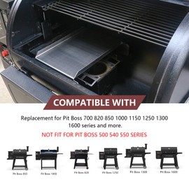 Heat Deflector for Pit Boss, Stainless Steel Flame Tamer for Pit Boss 700 820 850 1000 1150 1250 1300 1600 Series Pellet Smoker Grill Replacement Parts Heat Shield Replacement