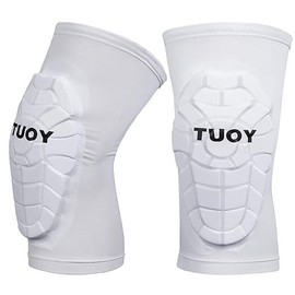 TUOY Thickened Knee Pad, 1 Pair Outdoor Gardening Work Knee Support for with Gel Cushion, Adjustable Knee Support Pad for Men & Women,  Suitable for Climbing Hiking Sports - Color: WHITE-M