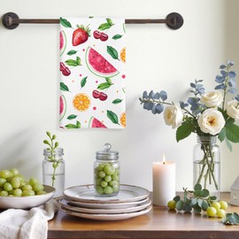 Colorful Fruit Quick Dry Super Absorbent Kitchen Towel, Summer Kitchen Decor Dish Towel, Tea Towels for Her 16 * 24in