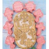 8 Pieces Cute Christian Cross Cookie Cutters Plastic Cookie Stamps