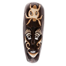 30 cm Wooden Mask Wall Mask Sculpture Handmade Maori Bali HM3000034