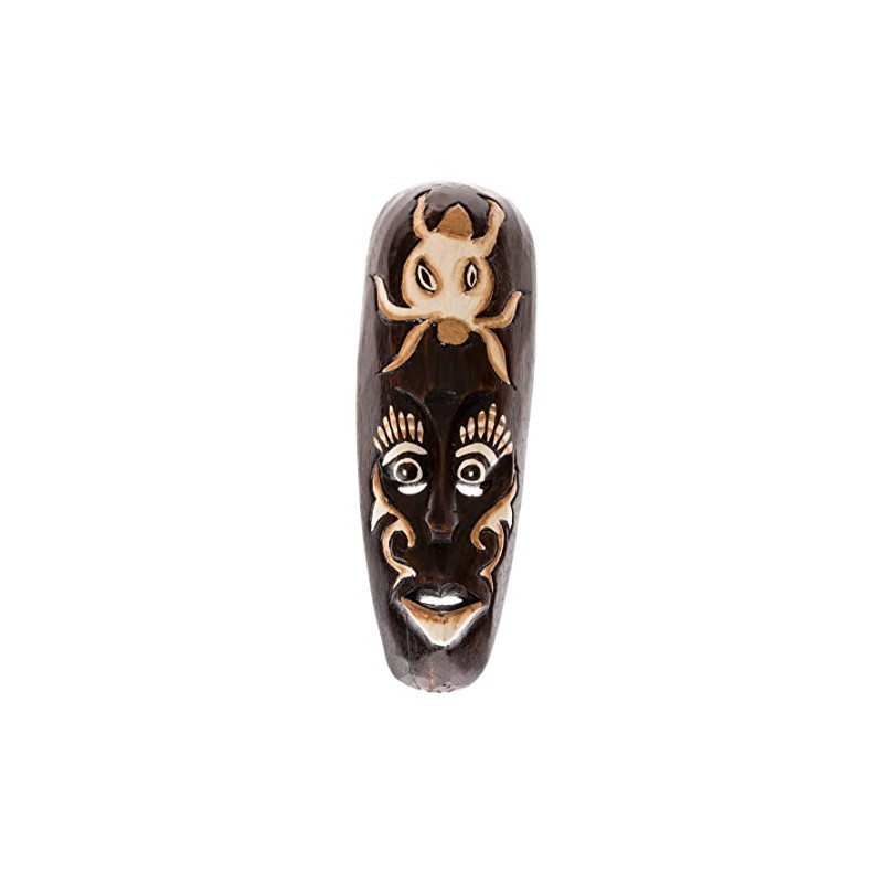 30 cm Wooden Mask Wall Mask Sculpture Handmade Maori Bali