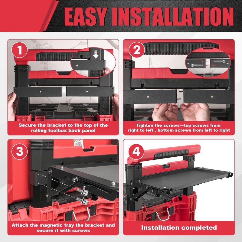 Magnetic Tool Tray Fits for Compatible with Milwaukee Packout Rolling