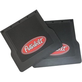 Peterbilt MF0004P-FG OEM Fender Front - 16"-18" X 17" Black Mud Flaps-Set of 2