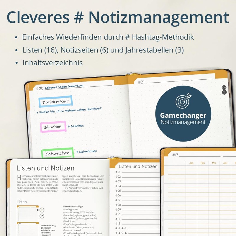 weekview compact note - the clever weekly planner personal organiser