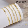Poxtex Poxtex Gold Bracelets for Women, 14K Gold Dainty Jewelry