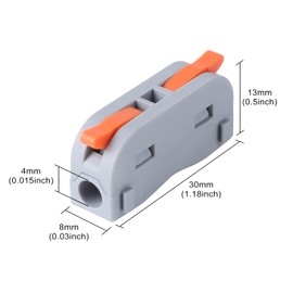 XHF 90pcs Compact Lever Connectors - Electrical Wire Terminals for Any Circuit, Inline Splices 28-12 AWG