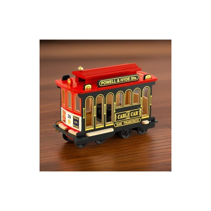City-Souvenirs Musical San Francisco Cable Car Wooden Replica 6 Inches