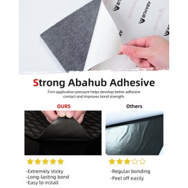 Abahub EVA Foam Boat Decking 96''x47'' Non-Slip Surfboard Traction Pad Grip Mat Self-Adhesive Trimmable Flooring Sheet for Boats SUP Board Kayak Surfing Black