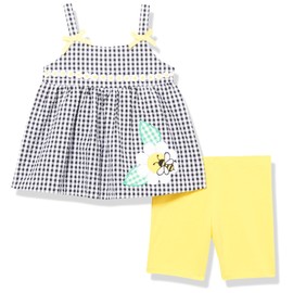 Bonnie Jean Baby Girls, Toddler Girls Applique Daisy and Bee Summer Short Set
