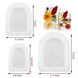 BIGEBO Arch Resin Silicone Molds, Large Resin Mold for Flower Preservation Home Wedding Decor