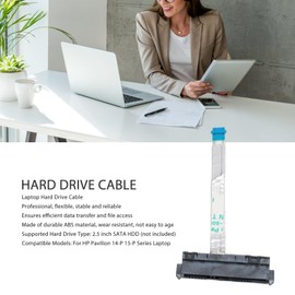 Cable de Disco Duro para Computadora Portátil, Reemplazo del Conector de Disco Duro SATA HDD de 2,5 Pulgadas Apto para Computadoras Portátiles Pavilion 14‑P 15‑P, Cable