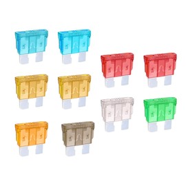 Tecledsn 10PCS Car Fuses Assortment Kit, 5A 7.5A 10A 15A 20A 25A 30A Auto Fuses Assortment Kit Replacement for Most Auto/SUV/RV/Truck/Boat