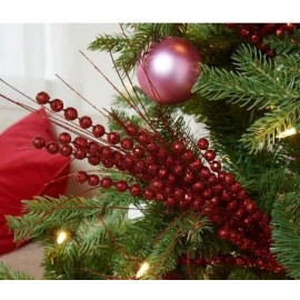 Valerie Parr Hill Glittered Berry Burst Spray Pick by Valerie