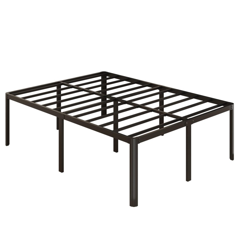 Yicensen 24 Inch High Full Bed Frame with Rounded Corner