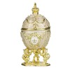 danila-souvenirs Faberge style Egg/Trinket Jewel Box with Lions & Emperor's
