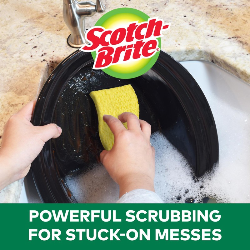 Scotch-Brite Heavy Duty Scrub Sponges: 24-Pack (Yellow and Green)
