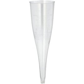Papstar 12186 Disposable Champagne Flutes without Base PS 0.1 Litre Diameter 5 cm Height 17.5 cm Clear Pack of 50