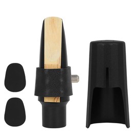 OriGlam Tenor Saxophone Mouthpiece Kit, Sax Ligature Fastener Sax Saxophone Kit with Leather Ligature Reed Cushions and Plastic Cap for Saxophone Mouthpiece