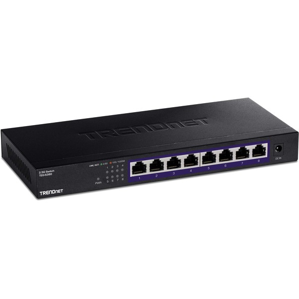 TRENDnet 8-Port Unmanaged 2.5G Switch, 8 x 2.5GBASE-T Ports, 40Gbps