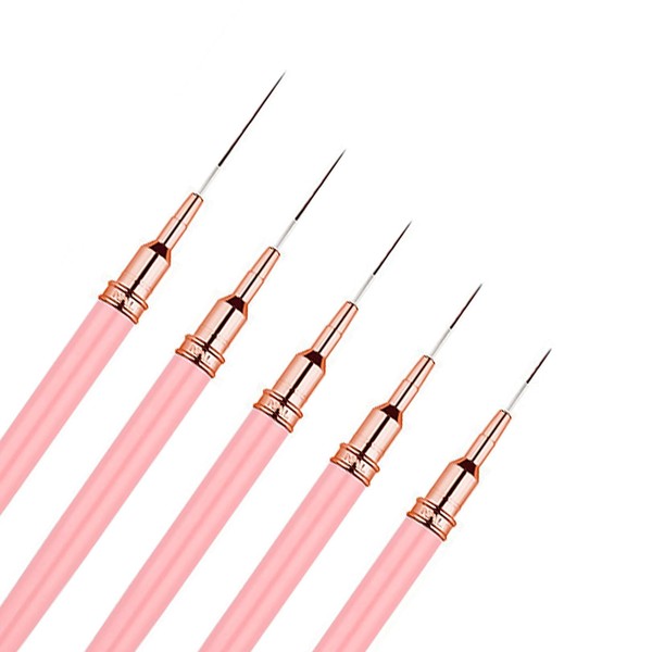 5 Stück Nagel Pinsel Dünn,Nagel Pinsel Set Dünn,für lange Linien