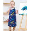 Kids Aprons - 2 Pack Dinosaur Kids Art Aprons for