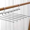 AIMALL Stainless Steel Pants Rack, Folding Telescopic Multifunctional Anti-Slip Wardrobe