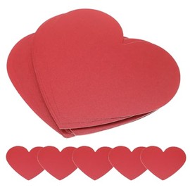 Pack of 40 Red Hearts Paper, Large Paper Hearts, Paper Cutouts in Heart Shape, Red Heart Paper Decoration for Wedding, Birthday, Valentine's Day, Pin Board, Wall, Classroom, School, Craft Projects