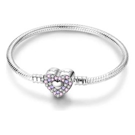 Pulseras Plata Esterlina Alta Calidad Varios Modelos Dijes Corazón 17 Cm