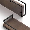 Meangood Floating Shelves Wall Mounted Set of 2, Rustic Wood