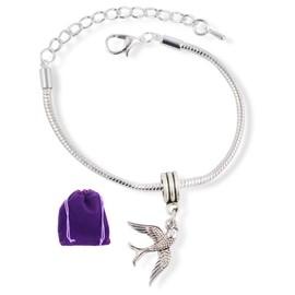 Bird Bracelet | Swallow Bird Flying Snake Chain Charm Jewelry for Women and Men