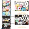 iHansee 5 Tier Stuffed Animal Storage Shelf Net, 17x61 Inch