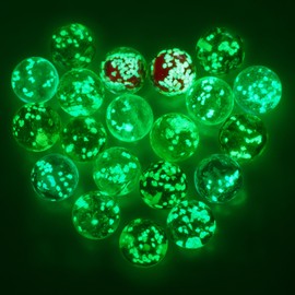 Ainiv Glow in the Dark Marbles, 20PCS Fluorescent Dotted Glass Marbles, Marble Run Games Accessories for Boys & Girls, Multicoloured Speckled Marbles Home Decoration, Sports Toys Indoor and Outdoor