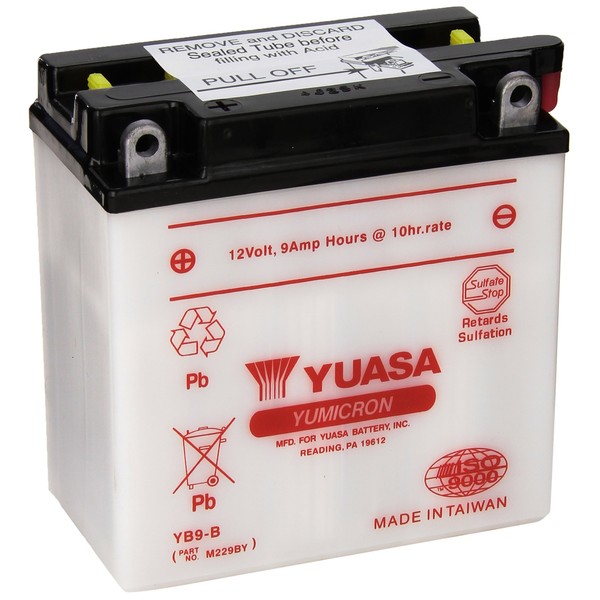 Yuasa YUAM229BY YB9-B Battery, Multi-Colored