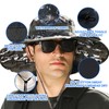 Solar Fan Hat, Wide Brim Sun Hat with 2 Solar