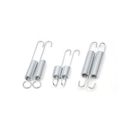 A ABSOPRO 6 Pcs Metal Motorcycle Kickstand Kick Side Stand Spring Silver Tone Item Replacement