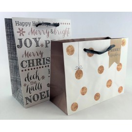 All in the cards inc. (A Target Brand) 80 Holiday Gift Bags Coordinating Christmas Gift Wrapping Bags Bulk Set 7" x 9"