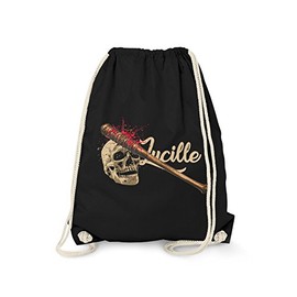 Fashionalarm Gym Bag – Lucille Skull | Backpack from the T-W-D Series as a Gift Idea for Fans | Dead Walking Negan The Saviors, black, Unique