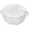 STAUB Ceramic 2-pc Petite Pumpkin Cocotte Set, 0.75-qt/24-oz, Rustic Ivory