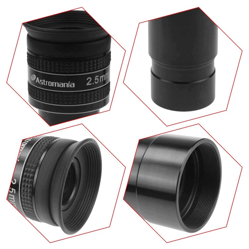 Astromania 1.25" 2.5mm 58-Degree Planetary II Eyepiece for Telescope