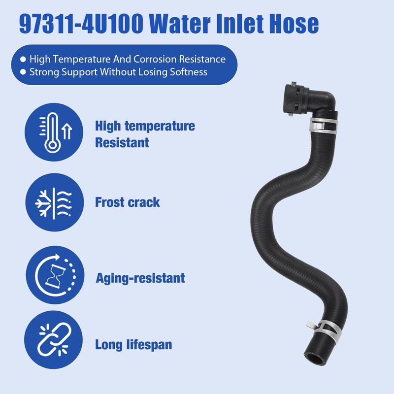 97311-4U100 Water Inlet Hose Compatible with Hyundai Sonata 2012-2015 Kia