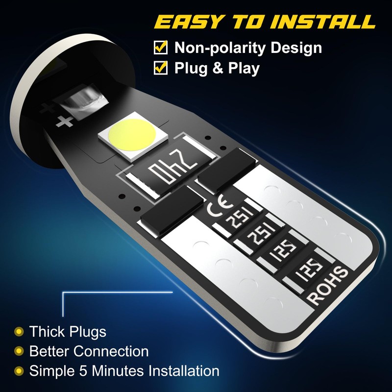 Spurtar 42PCS Interior Car Lights Superior Brightness White Dome Map