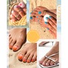 Sanfenly 12Pcs Gold Plated Toe Rings for Women Non Tarnish