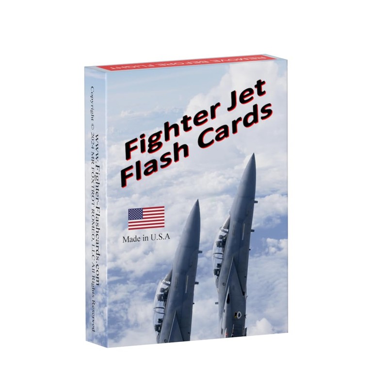 Fighter Jet Flash Cards -Educational Airplane Flash Cards for Pilots,