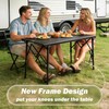 ARURU 50" Large Folding Camping Table with Adjustable Hight Legs