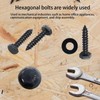 Evecad 25PCS 1/4" x 1-1/4" Hex Head Lag Screws, Stainless