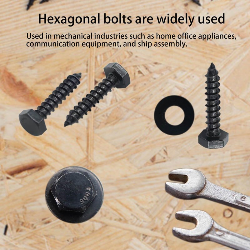 Evecad 25PCS 1/4" x 1-1/4" Hex Head Lag Screws, Stainless