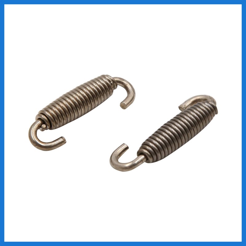 VekAuto 10pcs Silver Tone Motorcycle Exhaust Pipe Silencer Muffler Springs