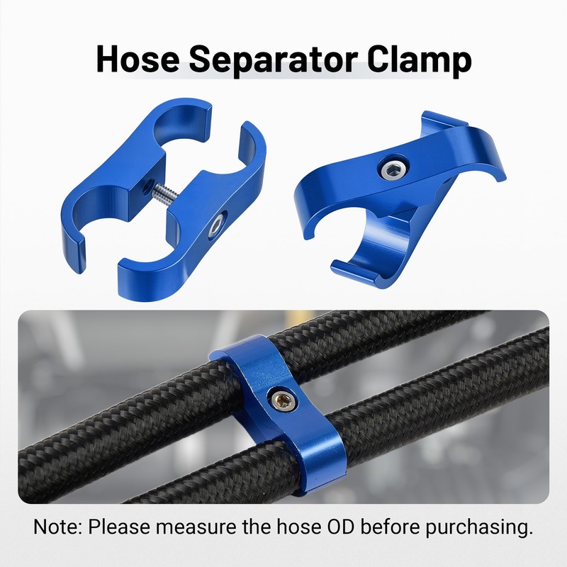 EVIL ENERGY Hose Separator Clamp, Fuel Line Mounting Clamp Aluminum